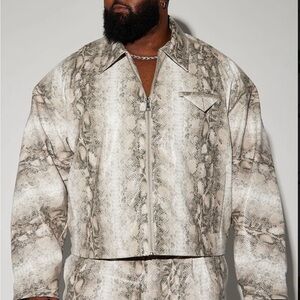 Men's Snake Print Lightweight Jacket